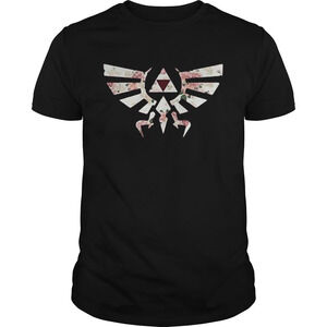 Floral Zelda Triforce Symbol Shirt
